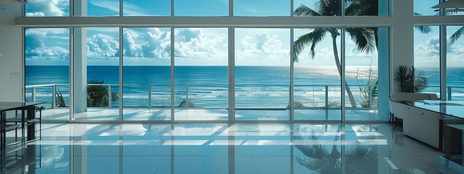 a sleek, modern home interior in vero beach, featuring an open-layout design that highlights customizable features, abundant natural light streaming through energy-efficient windows, and elegant finishes that embody the coastal aesthetic of relaxed luxury.
